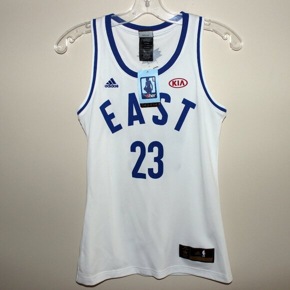 3/$88❤️defaced tag Adidas LeBron JAMES #23 NBA All-Star East Toronto jersey 2016 - Picture 1 of 10